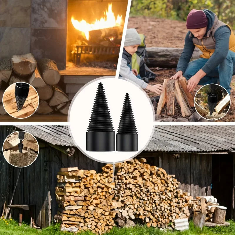 32/42/45/50MM Wood Splitter Drill Hammer Drill Firewood Splitter Driller Square/Round/Hex Shank Drill Bit Split Drilling Tool