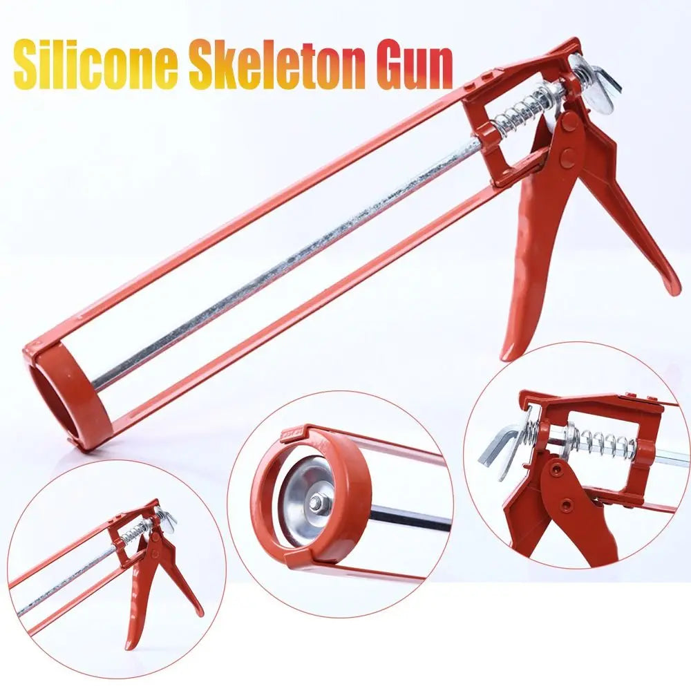 9" Silicone Sealant Mastic Gun  Extra Strong Skeleton Caulking Caulk Cartridge Skeleton Gun Caulking Applicator