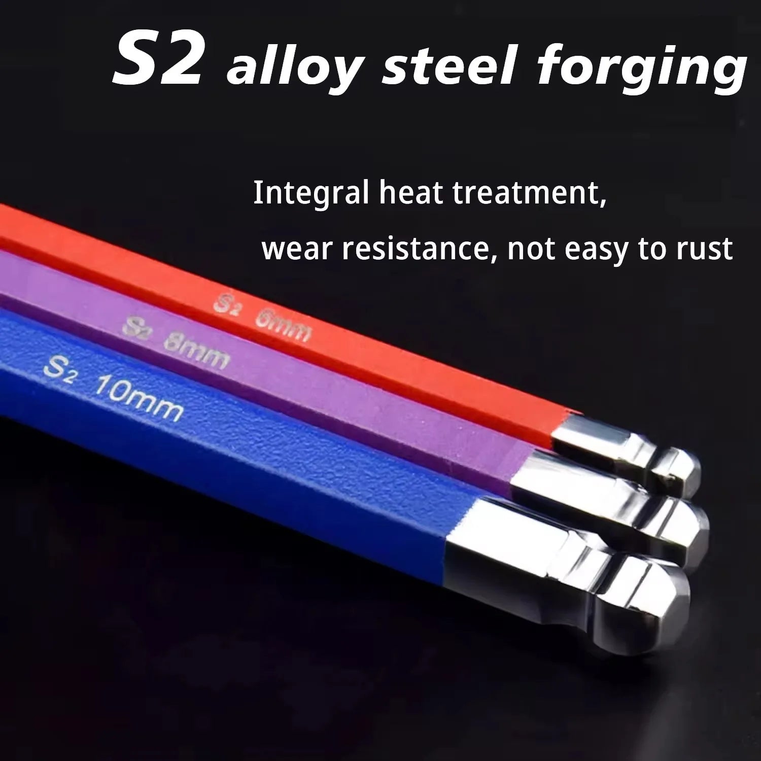 Allen Key Set L Wrench Kit For Allen Screw 9PCS Long Arm Hex Key Set 1.5mm To 10mm Hexagon Spanner Hand Tools For Bicycle Repair