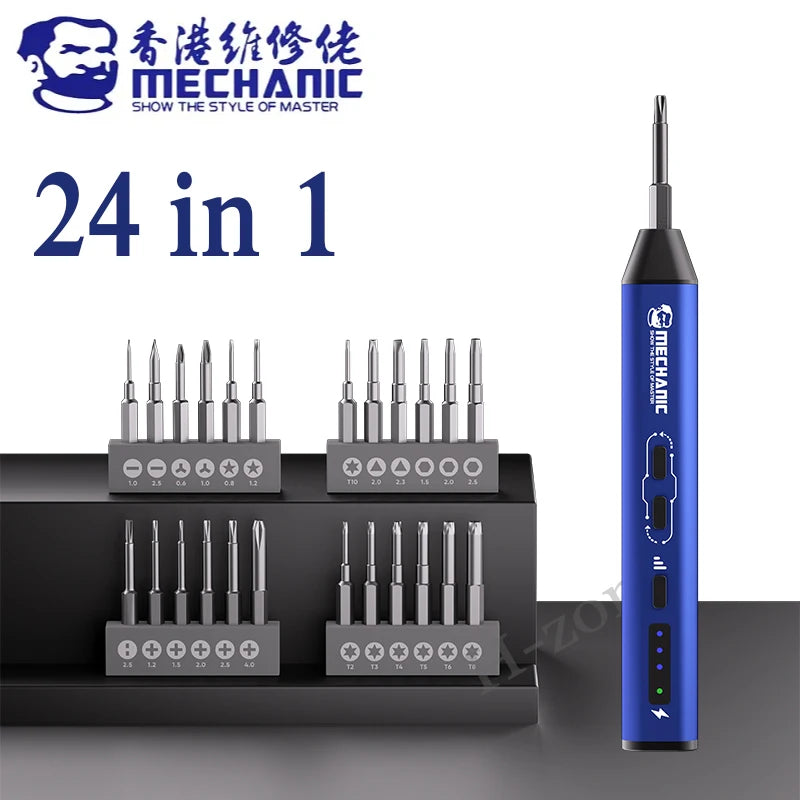 MECHANIC ES240 24in1 Universal Electric Screwdriver Set  forElectronic Products Maintenance Mobile Phone Disassembly Repair Tool