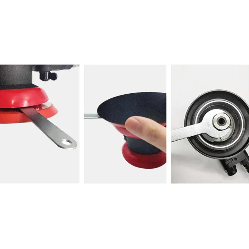 Random Orbital Sander 5" / 6" Pneumatic Palm Sander Heavy Duty for Wood, Composites, Car or Metal Polishing Grinding