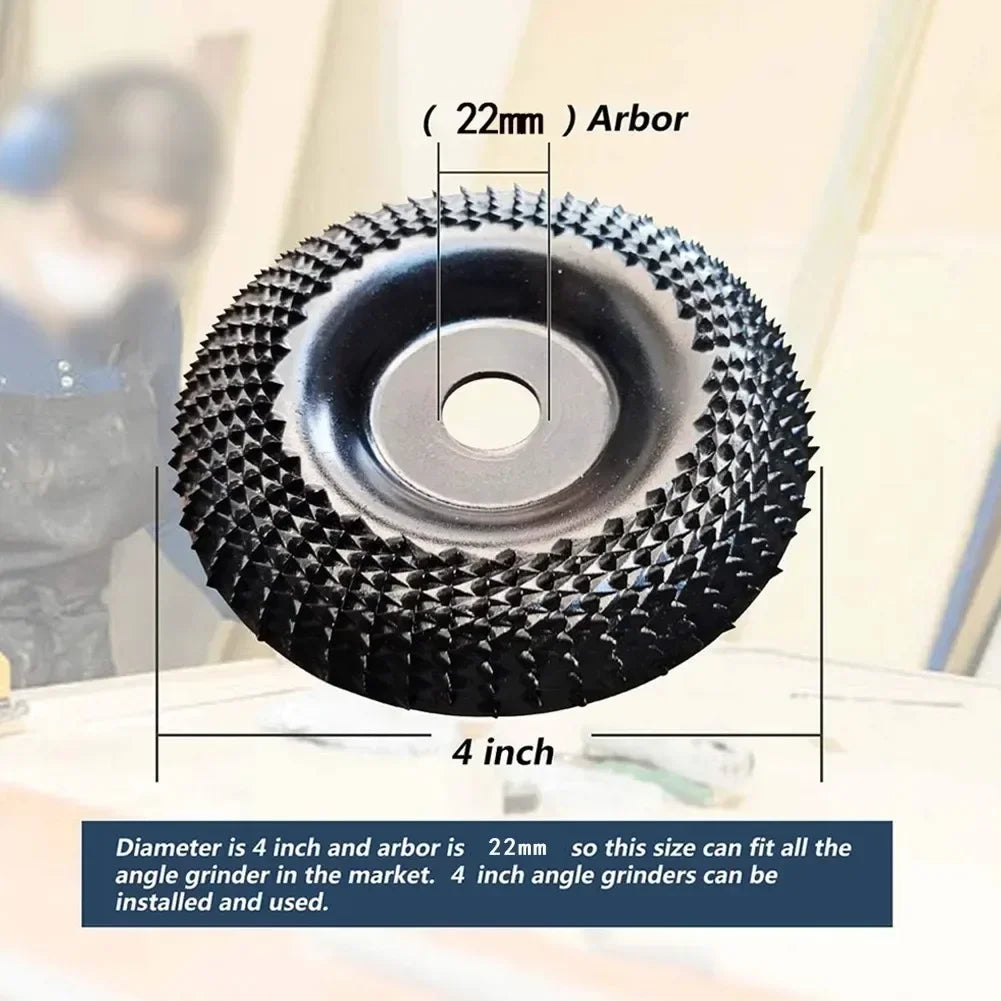 4 Inch Disc Grinder Wheel Wood Shaping Wheel Grinding Shaping Disk For Angle Grinders Power Tools Conversion Grinding Polishing
