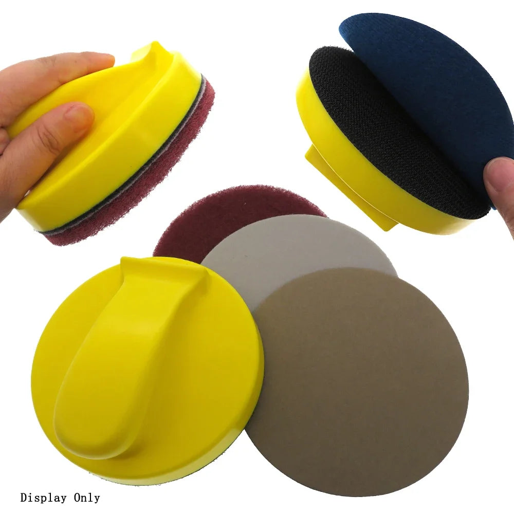 5/6 Inch Hand Sanding Block PU Foam Sandpaper Backing Polishing Pad