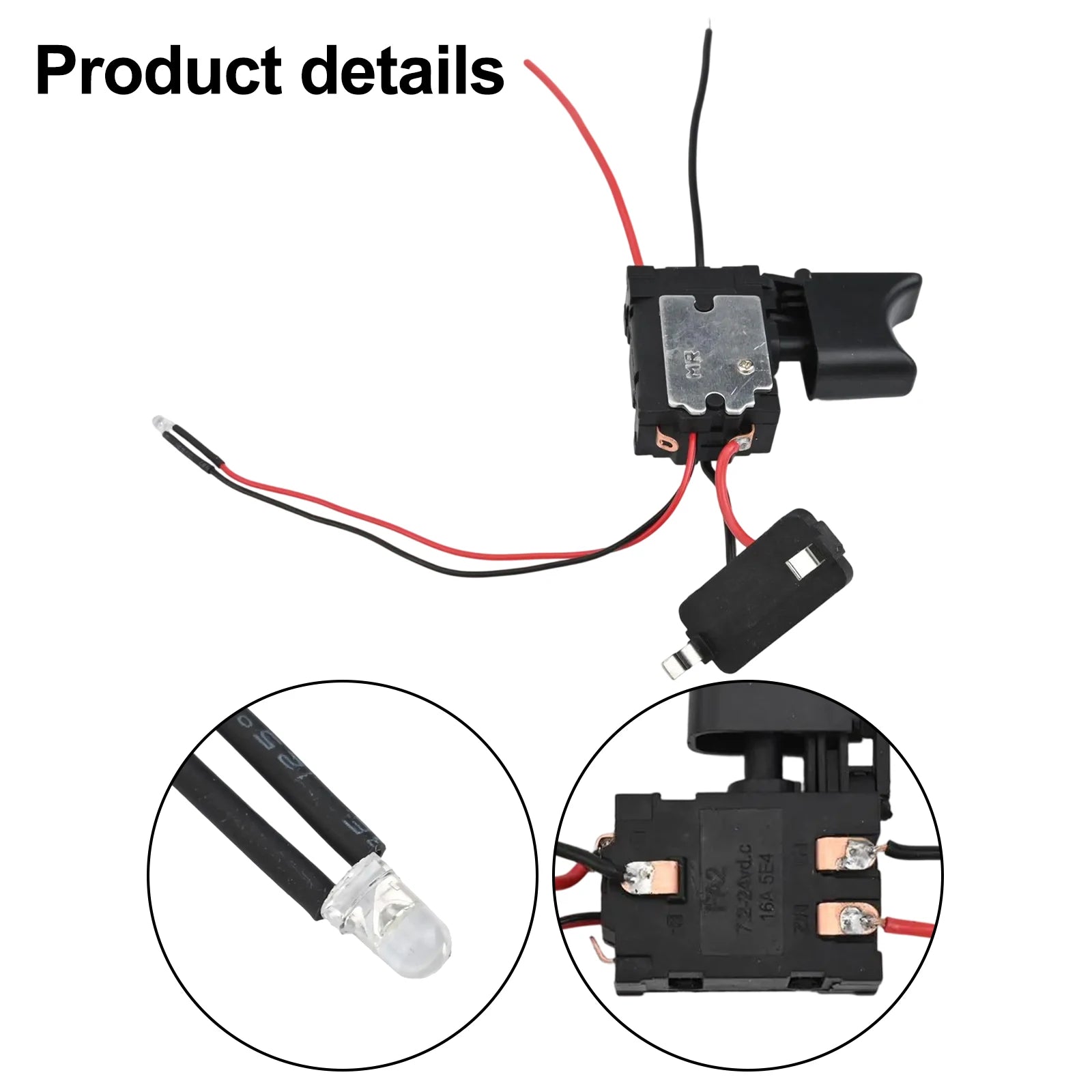 Electric Drill Accessory Cordless Drill Built-in Light Function Compact Size Convenient Speed Adjustment Easy Assembly