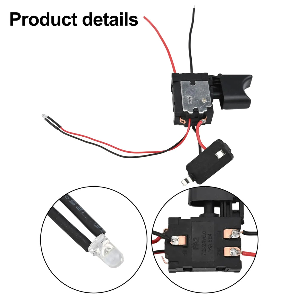 Electric Drill Accessory Cordless Drill Built-in Light Function Compact Size Convenient Speed Adjustment Easy Assembly