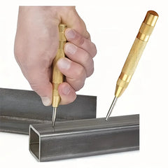 Steel Spring Automatic Center Punch | Precision Marking and Drilling Starter Tool, Metal Material, No Electricity Required