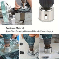 10pcs/set 6mm-30mm Diamond Coated Hole Saw Cutter,Core Drill Bit Glass Hole Opener Tools,for Ceramic Tile Porcelain Stone&Marble
