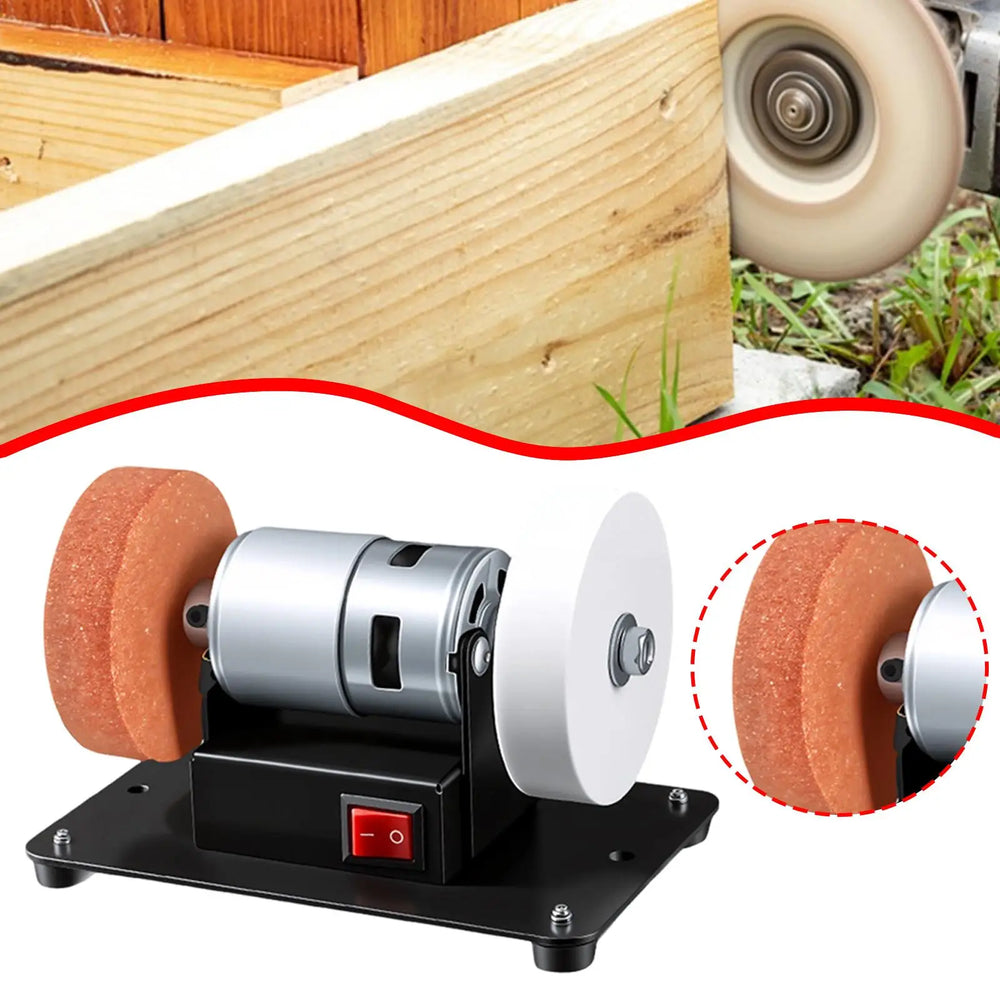 Mini Bench Grinder Durable Metal Electric Sander Variable Speed Multifunction Grinding Machine for Desktop Handcraft