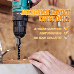 Twist Drill Bit Set HSS Cobalt Wood Metal Hole Cutter Core Drilling Hex Shank Drill Bits Woodworking Power Tools Accessories