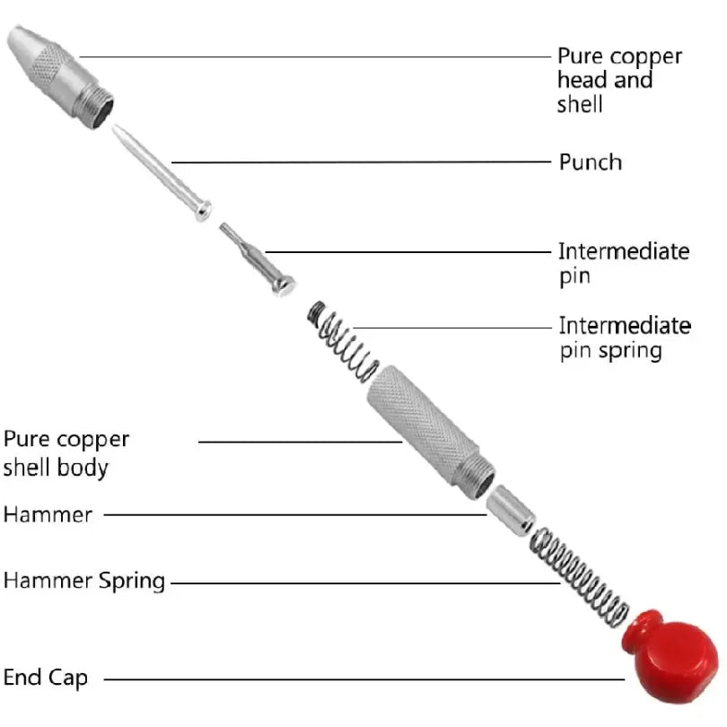 Automatic Center Punch Automatic Metal Punch Tool Woodworking Tools Loaded Marker Wood Chisel Joinery Carpenter Tool