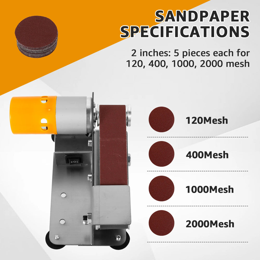 110V/220V Mini Electric Belt Sander DIY Polishing Grinding Machine Cutter Edges SharpenerMultifunctional Grinder Power Tool