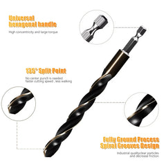 Twist Drill Bit Set HSS Cobalt Wood Metal Hole Cutter Core Drilling Hex Shank Drill Bits Woodworking Power Tools Accessories