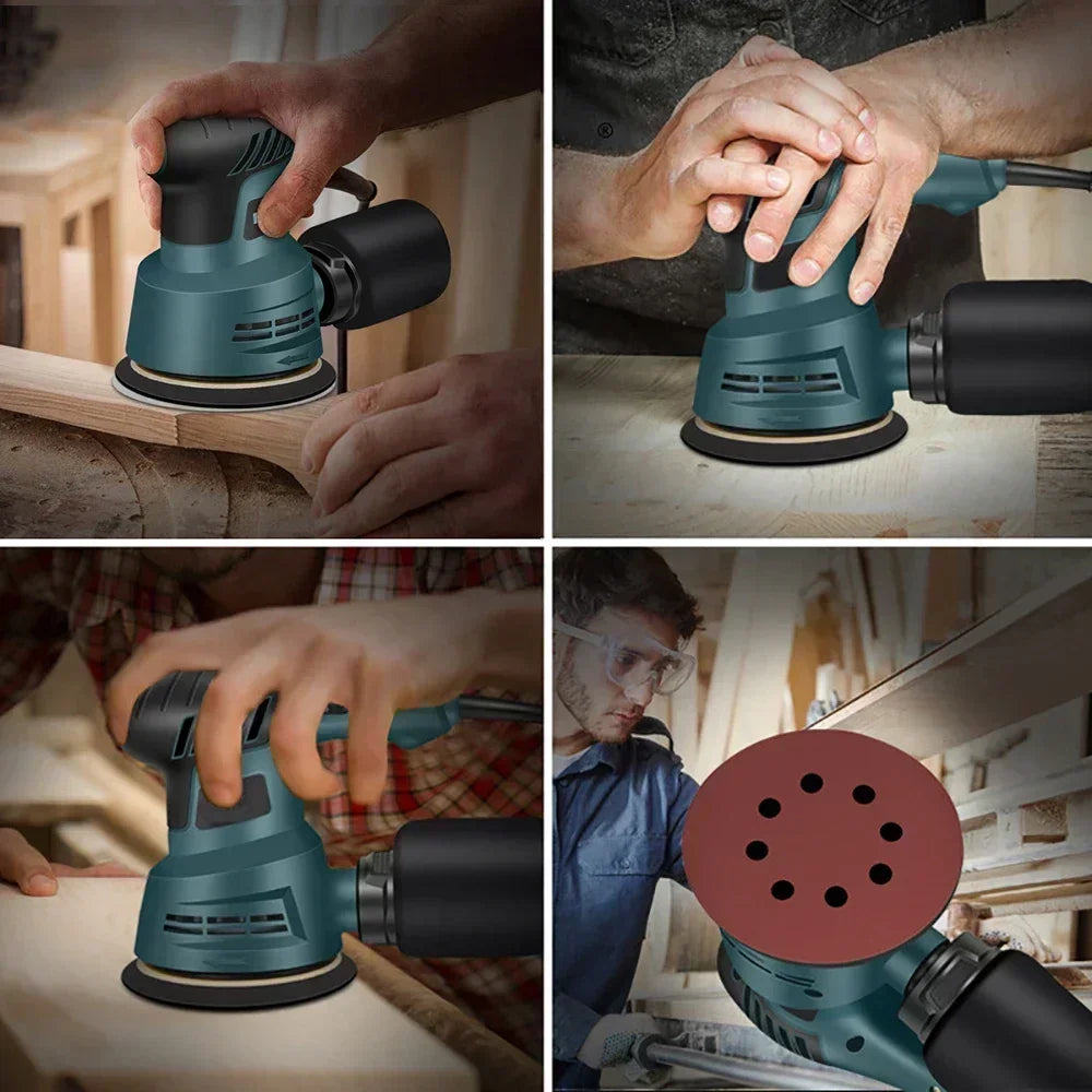 Electric Sander 300W  Machine Random Orbital Polisher 110V&220V Variable Speed Sander with 125mm Sandpaper Car Polishing Machine