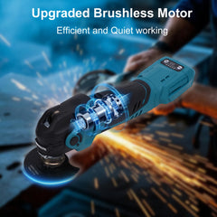Oscillating Tool Cordless Oscillating Multi-function Cutting Machine 5 Variable Speed 8000-22000RPM with 2pcs Metal