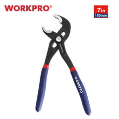 WORKPRO 7" Water Pump Pliers Adjustable Quick Adjusting Curved Jaw Groove Joint Pliers Non-Slip Comfort Handle
