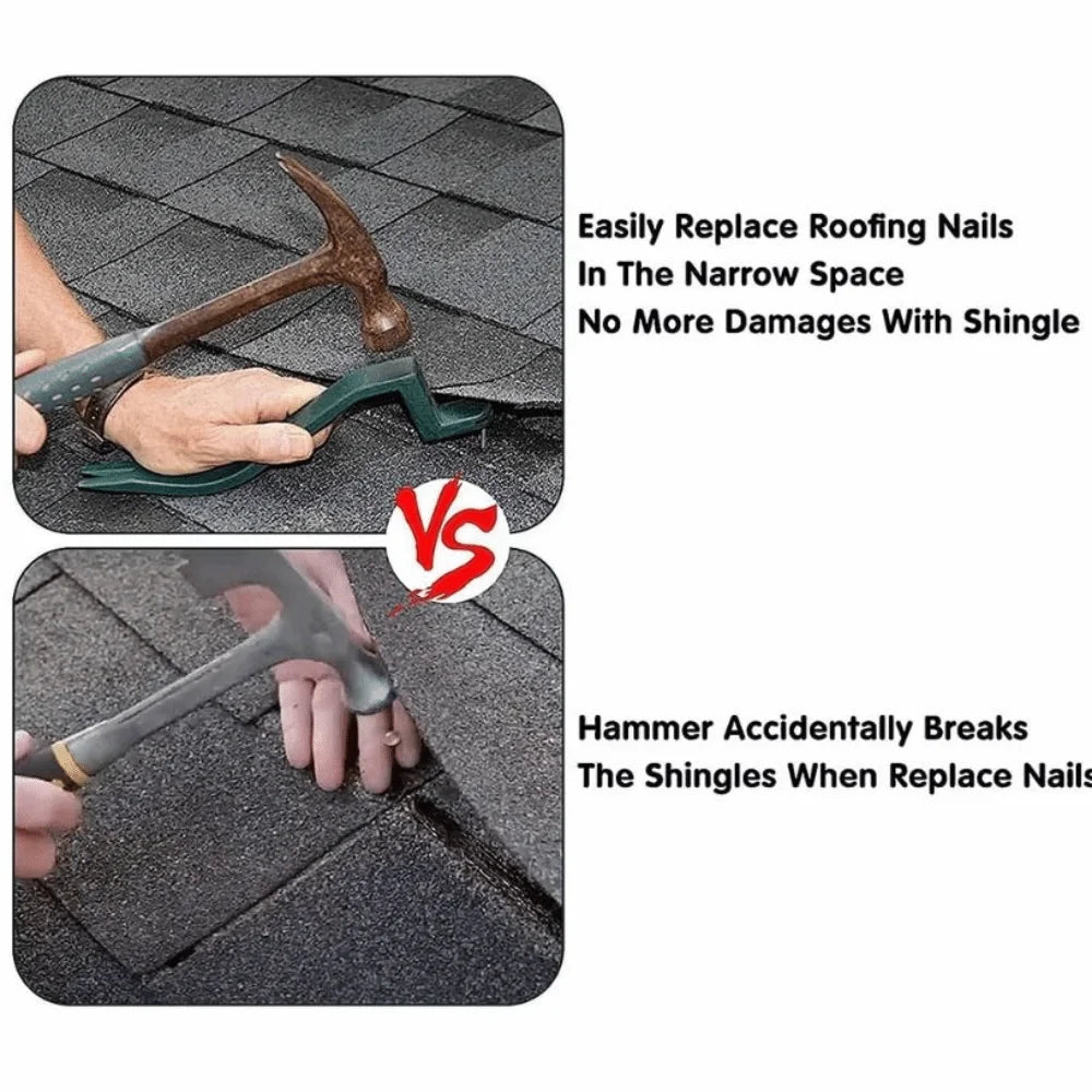 Steel Construction Nail Puller Snake Shape Heavy Duty Pry Bar Portable Design Green Color Nail remover Roofing Installation