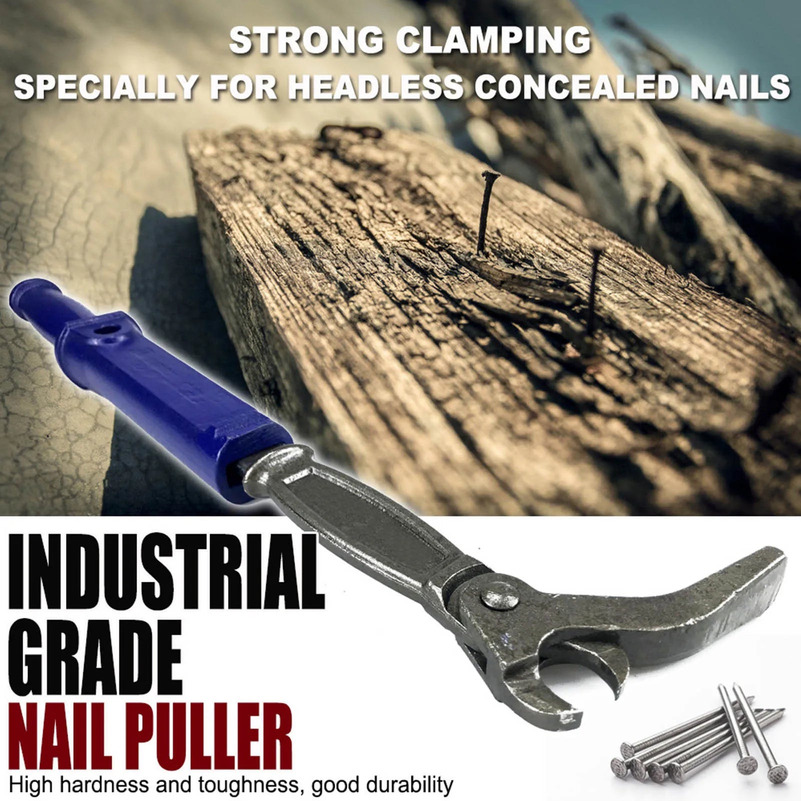 Nail Puller Wrecking Pry Bar High Carbon Steel Hand Tool for Woodworking Maintenance Nail Extractor Tool