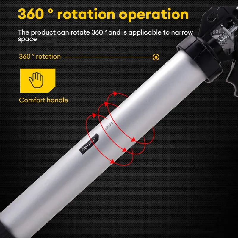 15'' Caulking Gun Adjustable Hand Caulk Gun Anti-dripping Regulating Sealant Silicone Gun with Grip Multifunction Caulking Tools