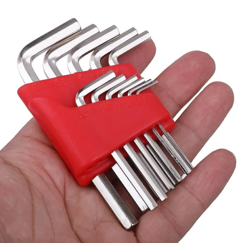 5/8/11 Pcs Allen Metric  Inch L Wrench Size Allen Key Short Arm Tool Set Easy To Carry In The Pocket