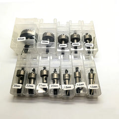 12Pcs HSS Hole Saw Cutter Set High Speed Steel Drill Bits for Stainless Steel Metal Wood Drilling Tool