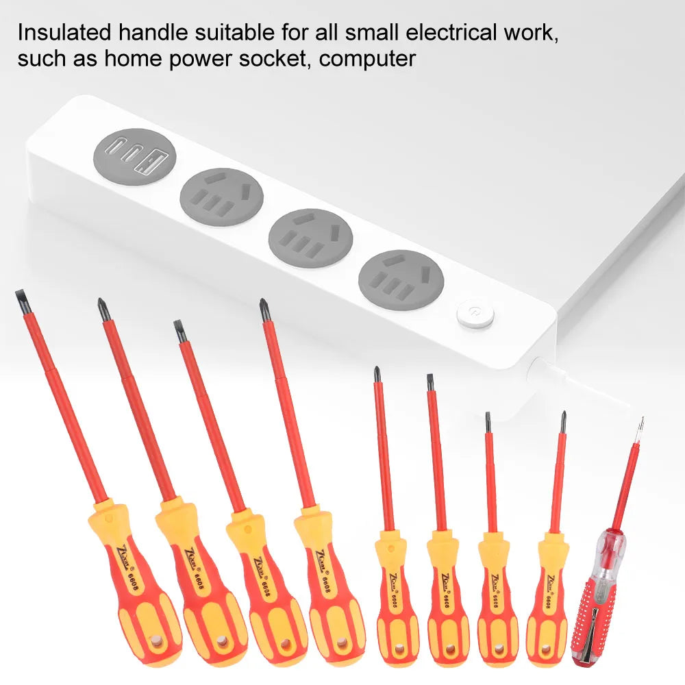 Magnetic Screwdriver Screwdriver Set For Electrician Hand Tools Insulated Multifunctional Electrician Phillips Slotted Bits
