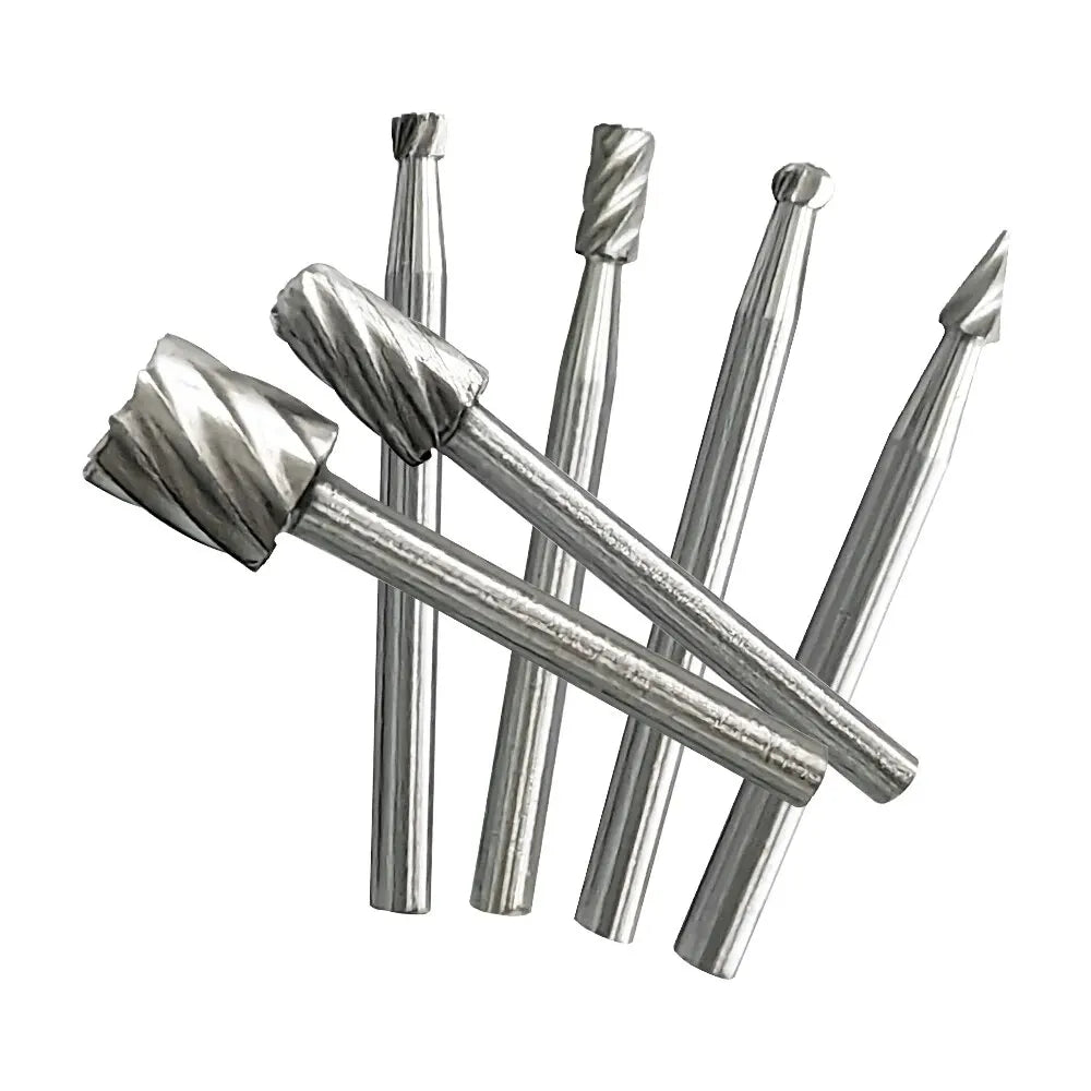 6pc High-speed Steel Woodworking Small Rotary File Grinding Head DIY Carpenter Polishing and Trimming Electric Tool Set