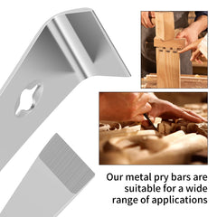 4Pcs Pry Bar Scraper Set Built in Nail Puller Bolt Removers Stainless Steel Pry Bar Flat Pry Tool Multifunctional Crowbar Tool