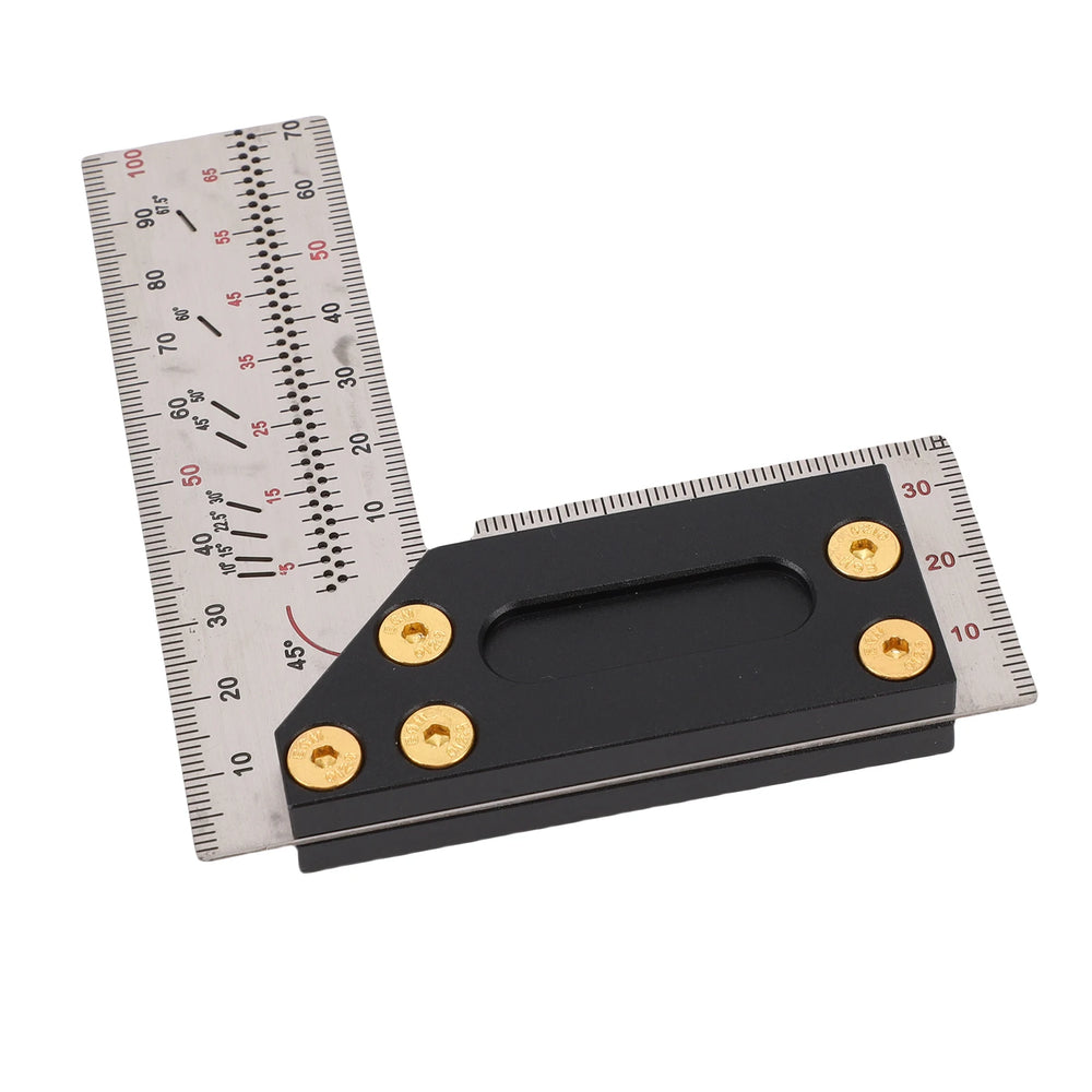 100mm Woodworking Square Ruler Right Angle Ruler Carpenter Square Layout Tool with Marking Holes 3.9in Framing Square Carpenter
