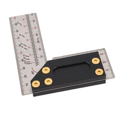 100mm Woodworking Square Ruler Right Angle Ruler Carpenter Square Layout Tool with Marking Holes 3.9in Framing Square Carpenter
