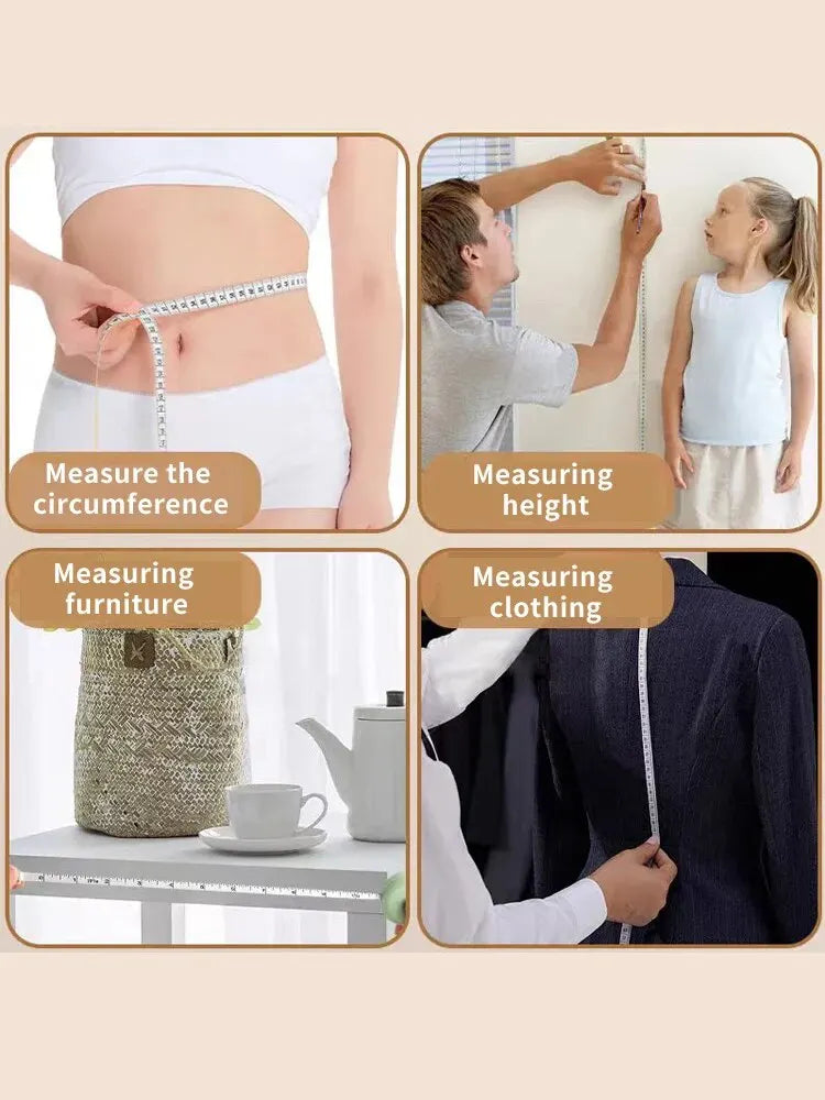 Mini Tape Measure Retractable Body Measurement Tape Measuring Ruler Double Scales Metric Meter Ruler Tailor Craft Measuring Tool