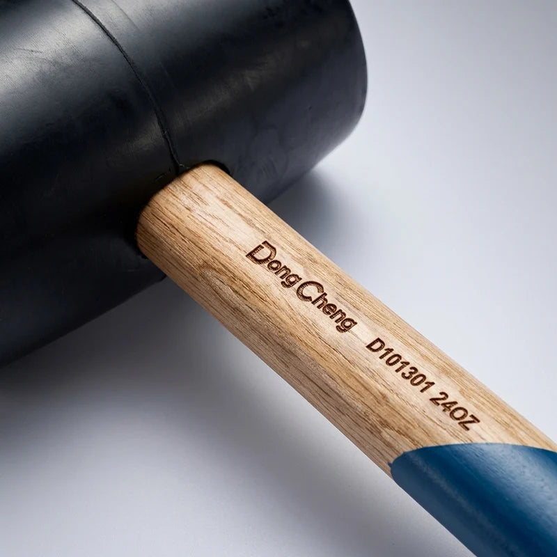16/24/32oz Rubber Mallet, Wood Handle,Non-marring Soft Head,Heavy Duty Hammer for Tile Flooring Installation,Laying,Construction