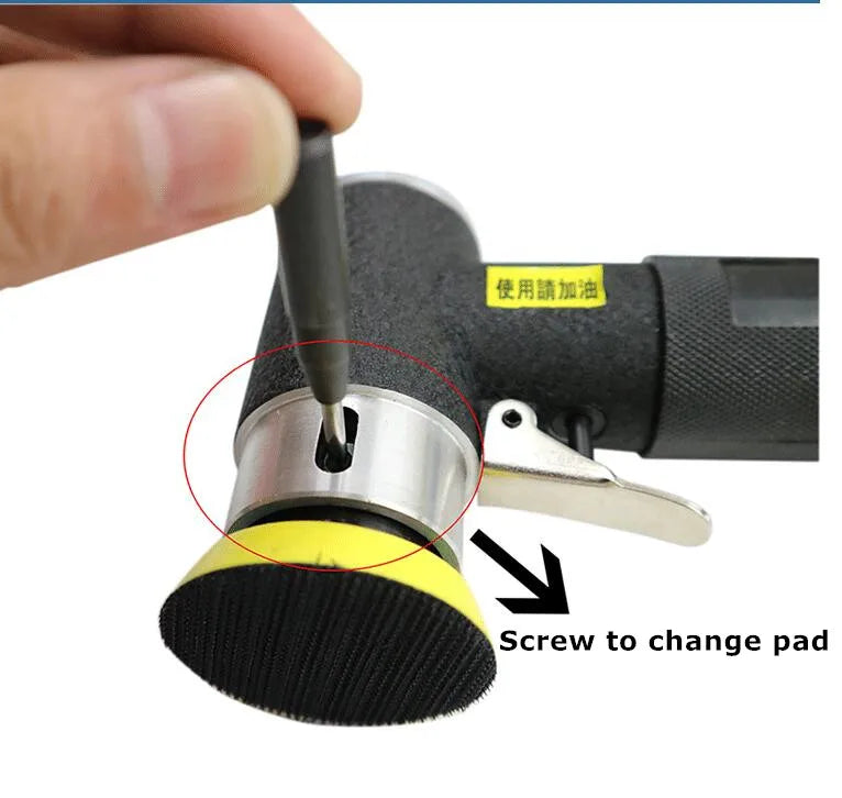 Orbit Air Sander Mini Pneumatic Grinding Machine Set for Car Polishing High Speed Air Powered Polisher Wax Air Tool