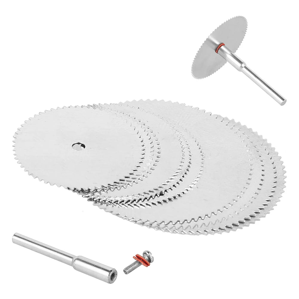 10pcs Circular Saw Blade Cutting Wheel With 1pcs Mandrels Cutting Discs Rotary Tools For Wood Plastic Fast Cutting Tool