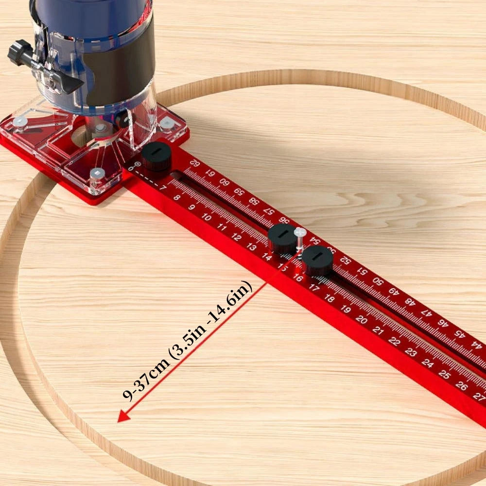 3-in-1 Router Circle Cutting Jig, Woodworking Milling Groove Bracket, Aluminum Circular Auxiliary Tool