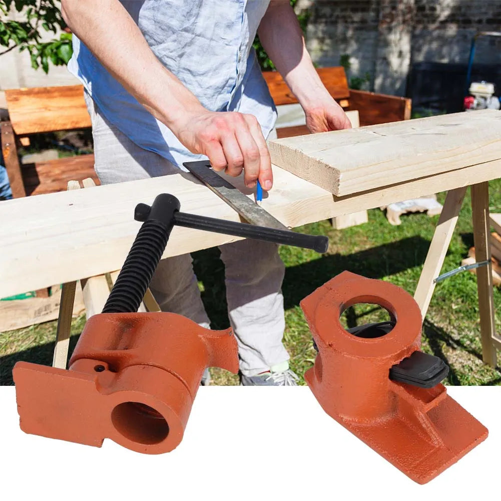 1/2 Inch Heavy Duty Pipe Clamp Vise Fixture Set Woodworking Tool Kit