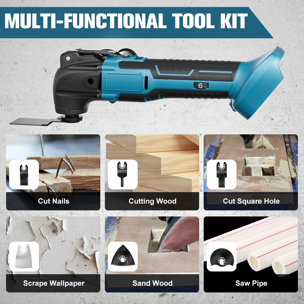 Oscillating Multi Tool For Makita 18V Battery Electric Saw Trimmer Oscillating Tool For Cutting Scraping Sanding Power Tool