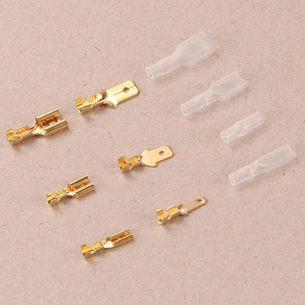 270Pcs 2.8/4.8/6.3mm Insulated Male Female Wire Connector Electrical Crimp Terminals Termin Spade Connectors Assorted Kit Box