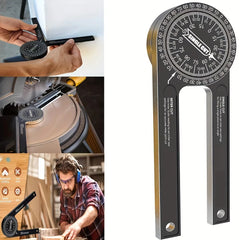 Miter Saw Protractor Featuring Precision Laser-Inside Outside Miter Angle Finder for Carpenters Plumbers and All Building Trades
