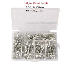 60/120/200/380 pcs Heavy Duty Riveter Gun Set Hand Riveter Blind Rivet Pliers Gun DIY Rivets Nut Automotive Tools for Home DIY