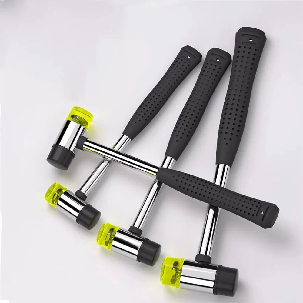 1pc 25/35/45mm Double-Face Rubber Mallet - Non-Slip Soft Tap Hammer for Woodworking, Jewelry Craft & Flooring Installation Tools
