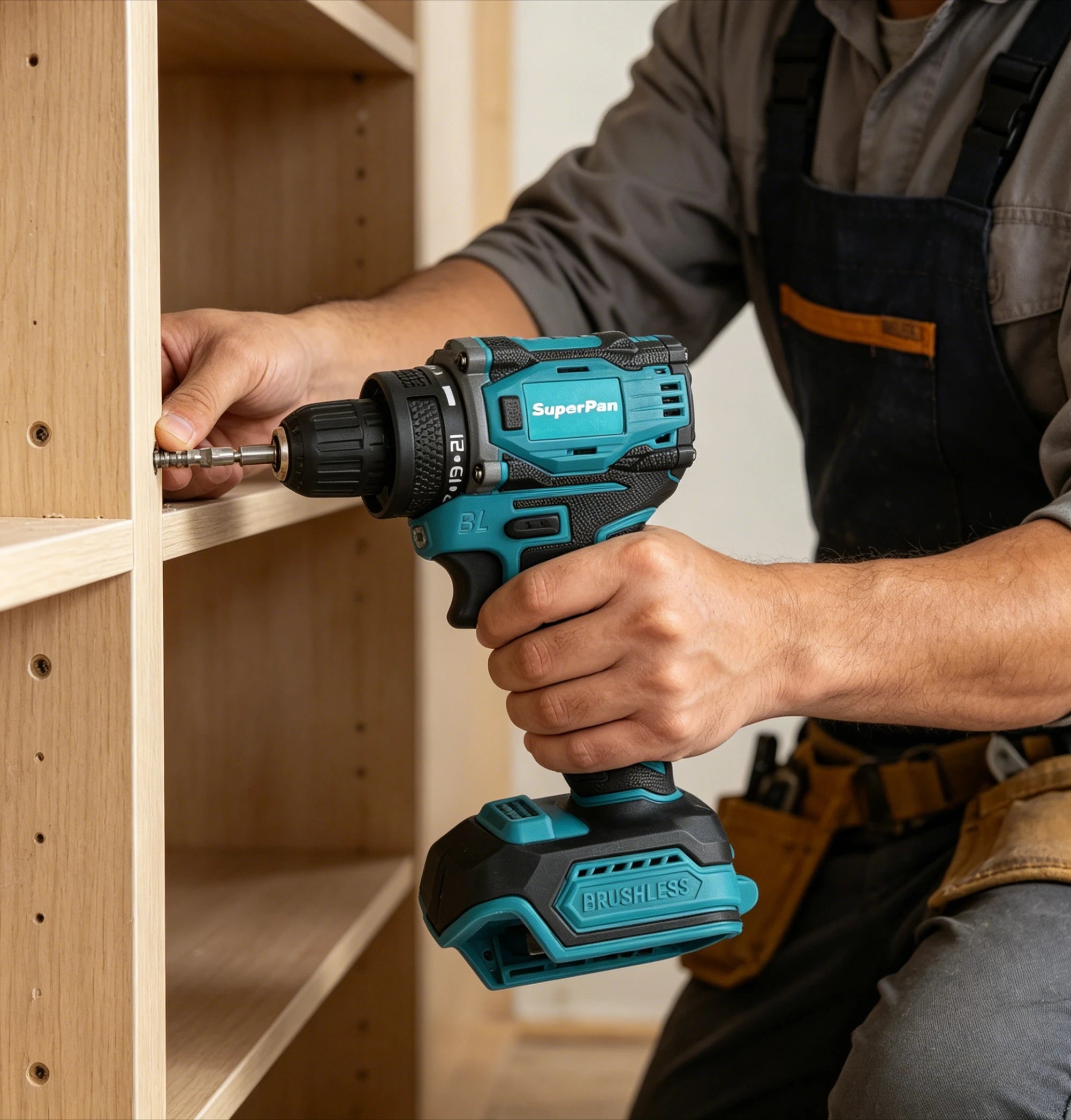 Cordless Impact Driver, 20V Brushless, Durable Build, Industrial Grade, for Workshop & Construction, Bare,For makita Battery
