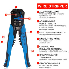 Wire Stripper Tools Multitool Pliers Automatic Stripping Cutter Cable Wire Crimping Electrician Repair Tools