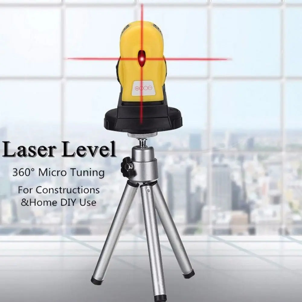 Laser Level with Tripod Point/Line/Cross Measuring Laser Ruler 360 Degrees Adjustable Horizontal Vertical Line Infrared