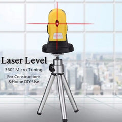 Laser Level with Tripod Point/Line/Cross Measuring Laser Ruler 360 Degrees Adjustable Horizontal Vertical Line Infrared