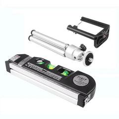 Laser Level Line Tool and Tripod Multipurpose Laser Level Kit Standard Cross Line Laser Leveler 8 Feet Measure Tape Ruler