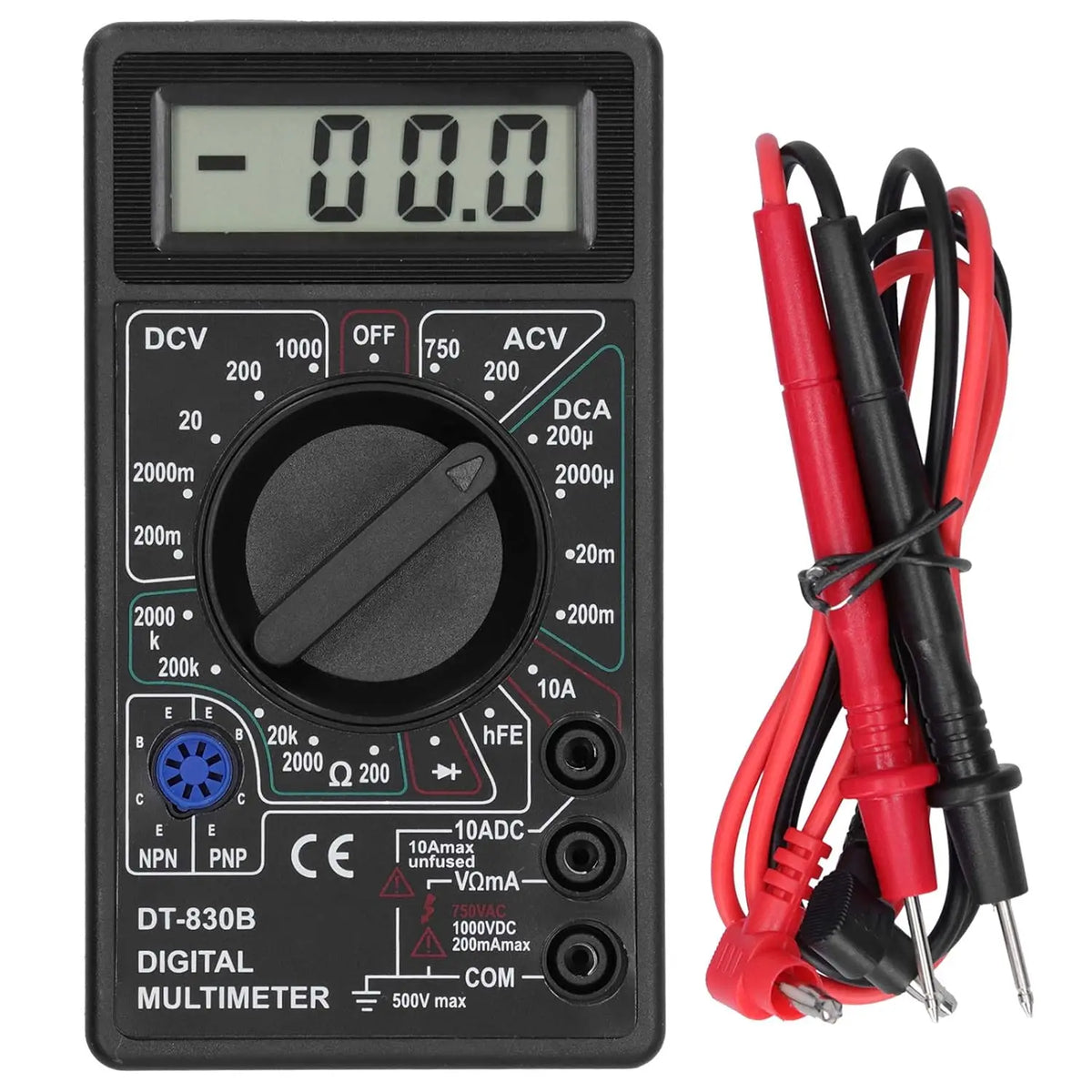 1/2pc Digital Multimeter Tester, DT830B Electrical Voltmeter Ammeter Portable Volt Multi Meter Car Battery Tester Circuit Tester