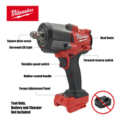 Milwaukee 700N Brushless Cordless 1/2 Electric Wrench Car Truck Repair Screwdriver Impact Drill Rechargable For 18V Battery Tool