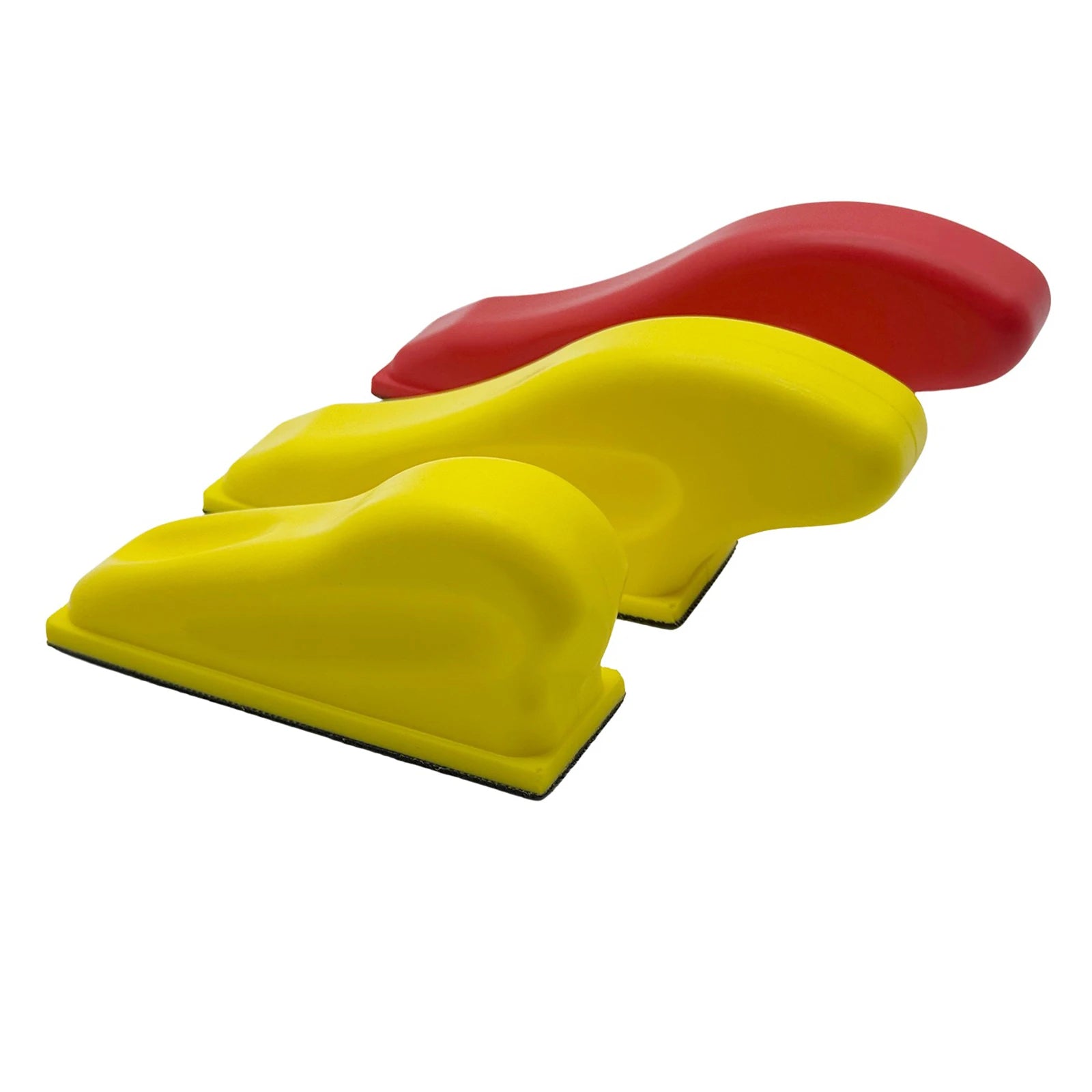 Hand Sanding Block 25 x 90mm PU Sander Sandpaper Holder Abrasive Tool Polishing Hook & Loop Discs Abrasive
