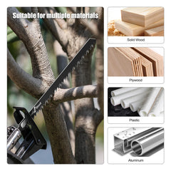48 PCS Jigsaw Blades Set, T-Shaft HCS Assorted Blades for Fast Cutting, Straight Cutting Tools for Wood, PVC & Steel Pipe