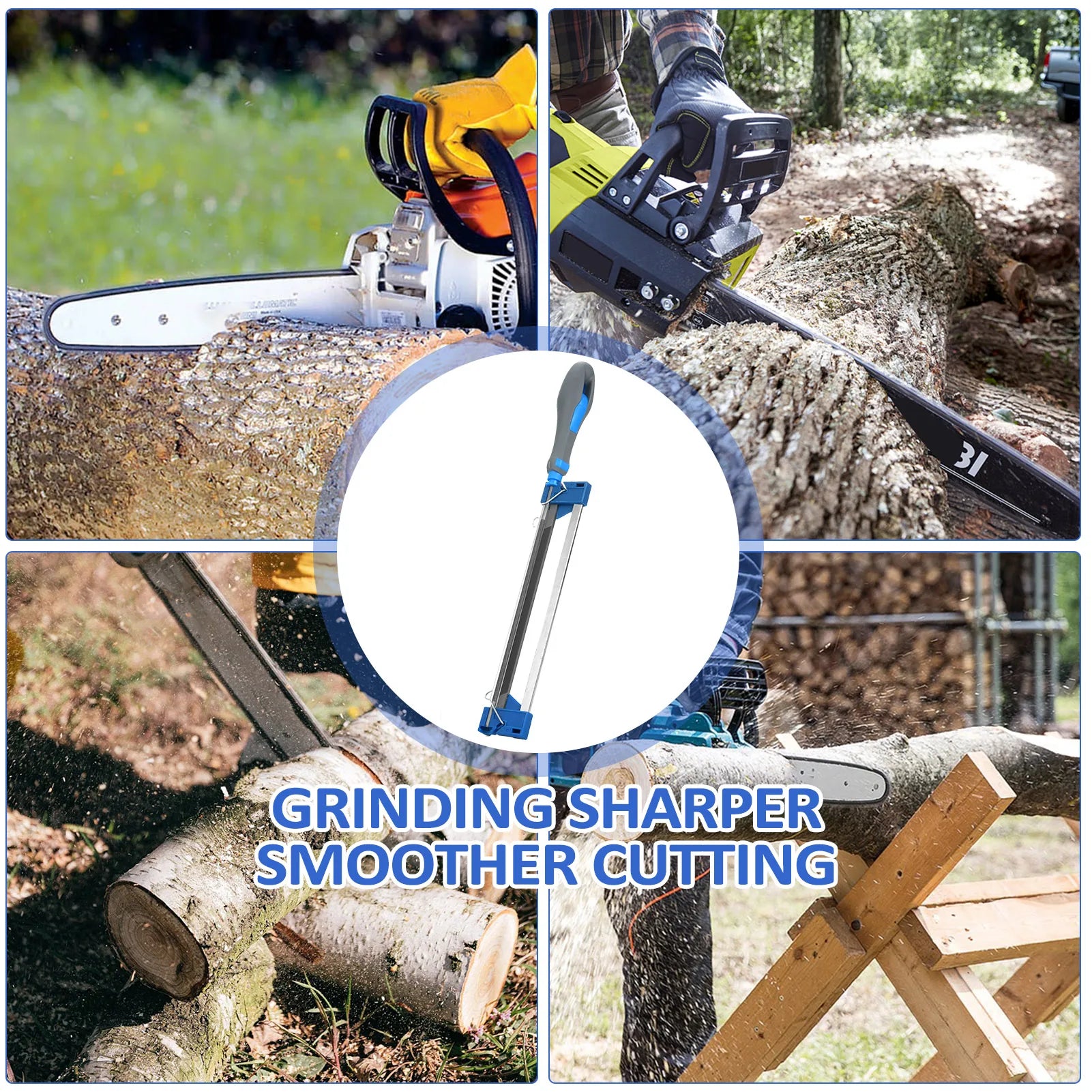 Chainsaw Sharpener Saw Chain Sharpener Tool Portable Electric Chainsaw Chain Replacement Suitable for All Kinds of Electric Saws